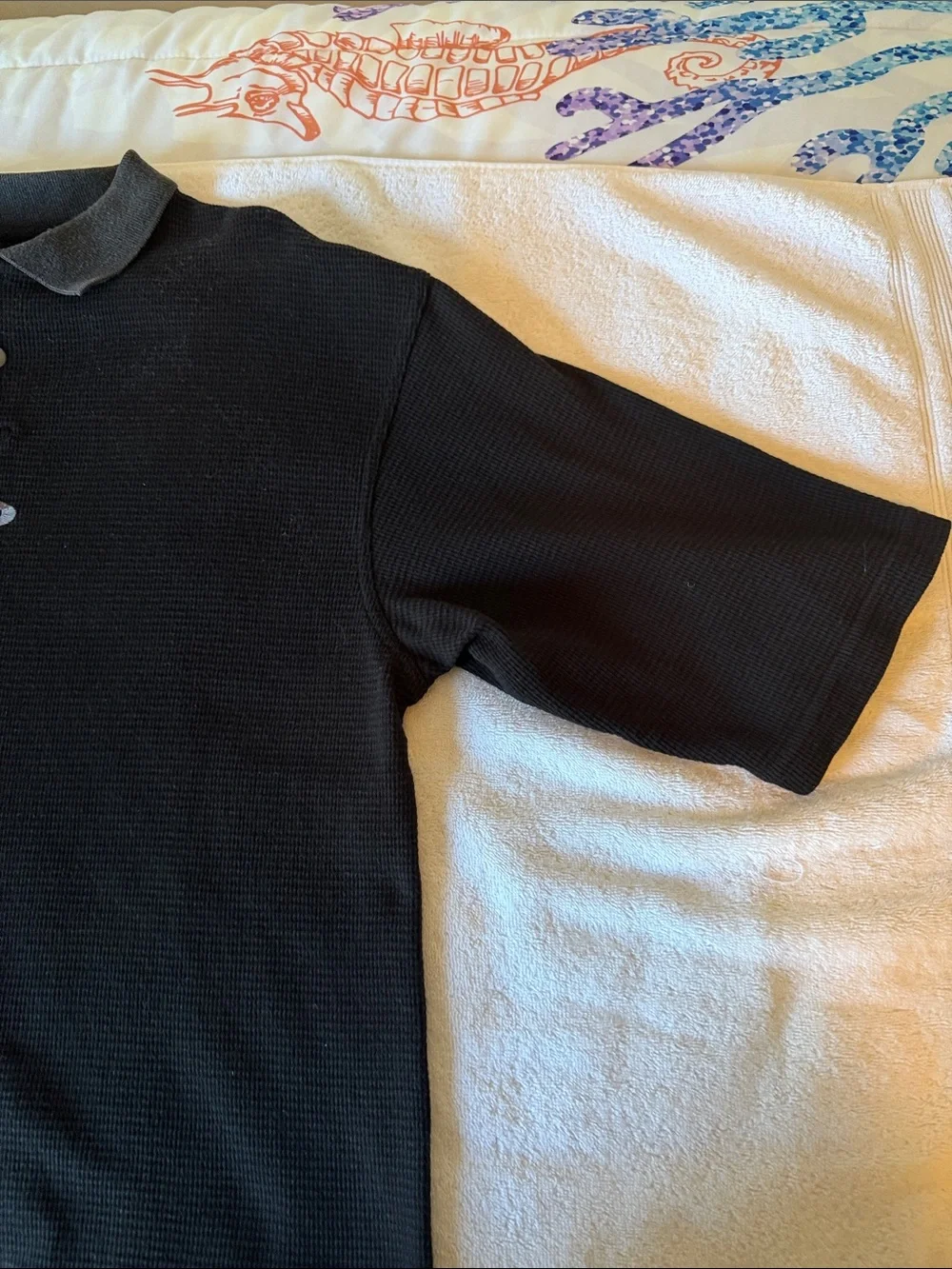 Oakley Black Polo with Gray Contrast Collar - Picture 9 of 11